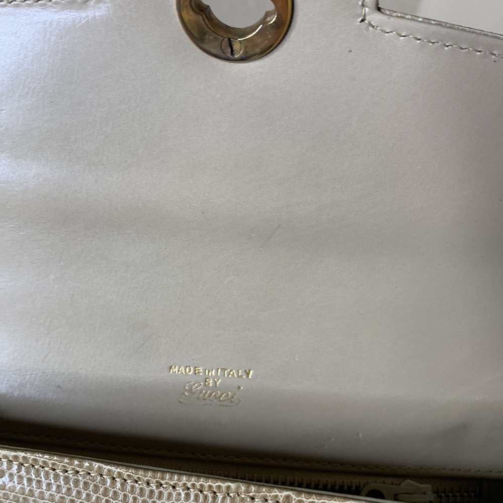 Vintage Gucci Lizard Front Flap Twist Lock Mini Bag - Picture 12 of 15